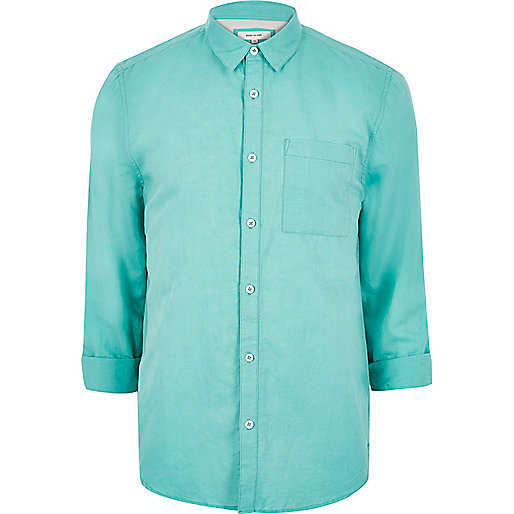 jacques-vertuk Green linen-rich shirt 292616 men Shirts