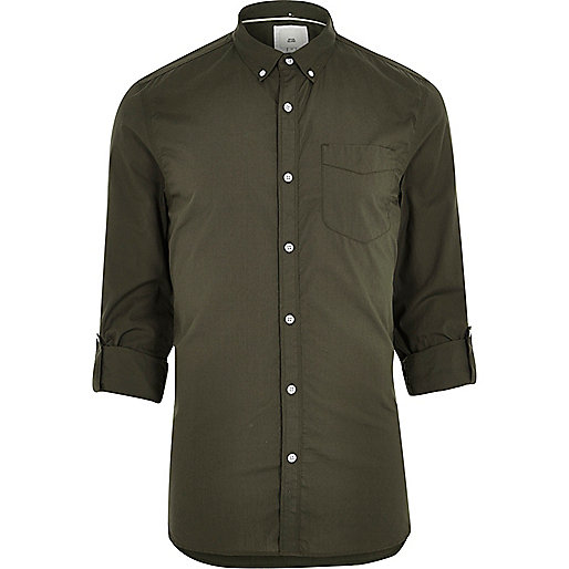 jacques-vertuk Green long sleeve slim fit summer shirt 301409 men Shirts Long Sleeve Shirts