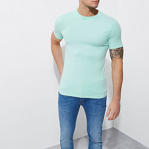 river island carmen dress,jacques-vertuk South Africa Green muscle fit crew neck T-shirt men 301900