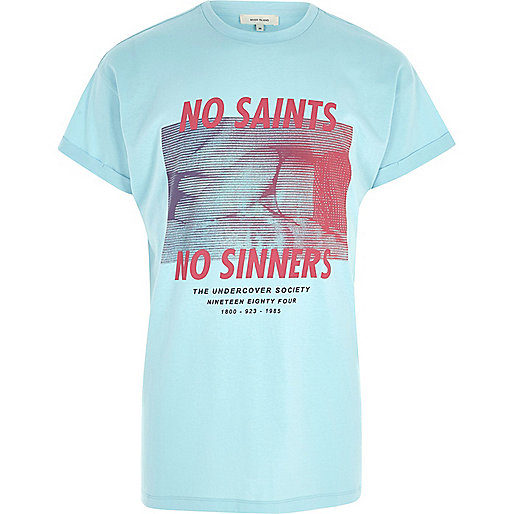 jacques-vertuk Green 'no saints' photograph print T-shirt 302849 men T-Shirts / Vests T-shirts