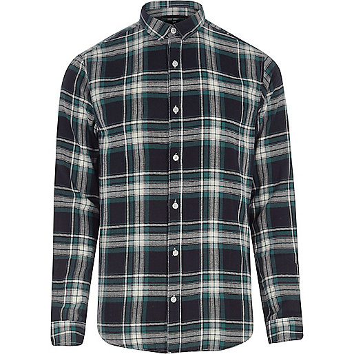 jacques-vertuk Green Only & Sons check shirt 301374 men Shirts Long Sleeve Shirts