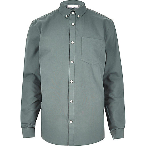 jacques-vertuk Green Oxford shirt 294795 men Shirts