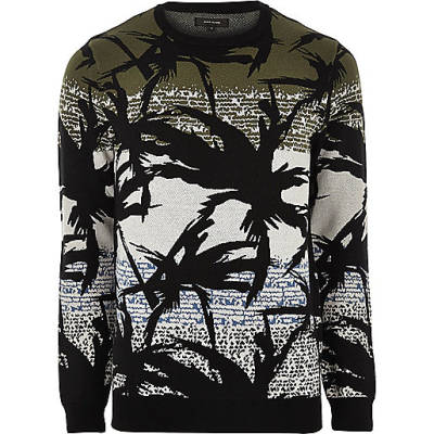 cream boots river island,jacques-vertuk London Green palm print sweater men 299635