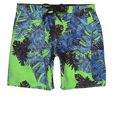 jacques-vertuk Green palm print swim trunks 302296 men Shorts