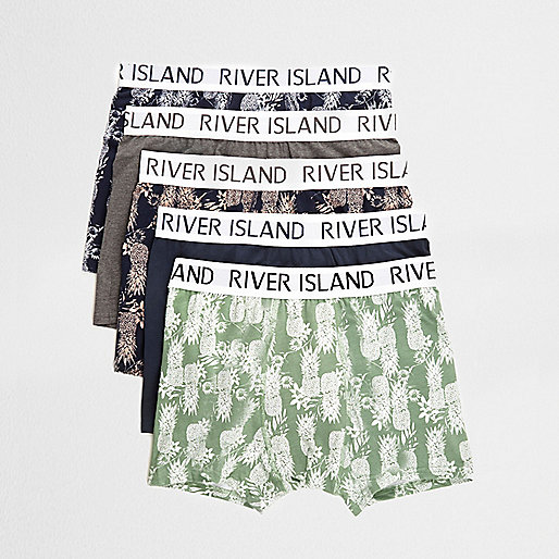 river island black sequin,jacques-vertuk Stores Green Pineapple print trunks multipack men 300345