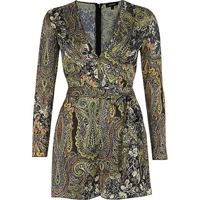 over the shoulder bags river island,jacques-vertuk Official Site Green print wrap romper Seasonal Offers Sale women