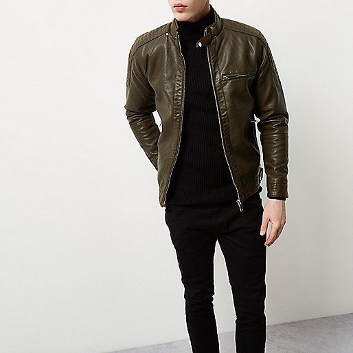 river island clutch sale,jacques-vertuk New Stores Green racer neck faux leather jacket Coats / Jackets Sale men