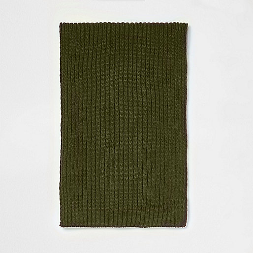 jacques-vertuk Green ribbed knit scarf 299680 men Accessories