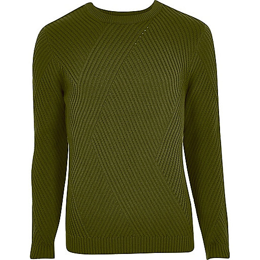 river island one shoulder dress,jacques-vertuk Stores Green ribbed panel slim fit sweater men 300563