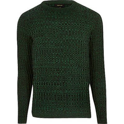 jacques-vertuk Green ribbed sweater 299859 men Jumpers / Cardigans