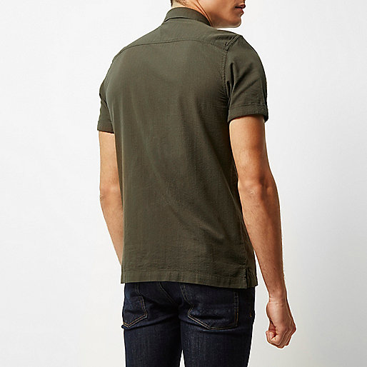 snakeskin dress river island,jacques-vertuk London Green seersucker short sleeve shirt men 295610