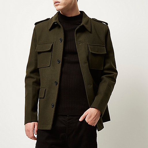 river island leather handbags,jacques-vertuk Tops Uk Green smart wool-blend military jacket Coats / Jackets Sale men