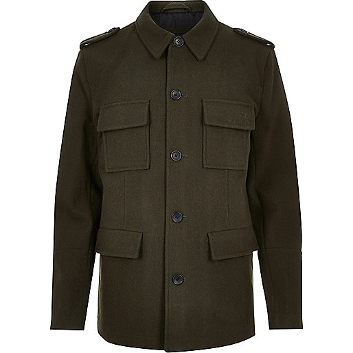 river island leather handbags,jacques-vertuk Tops Uk Green smart wool-blend military jacket Coats / Jackets Sale men