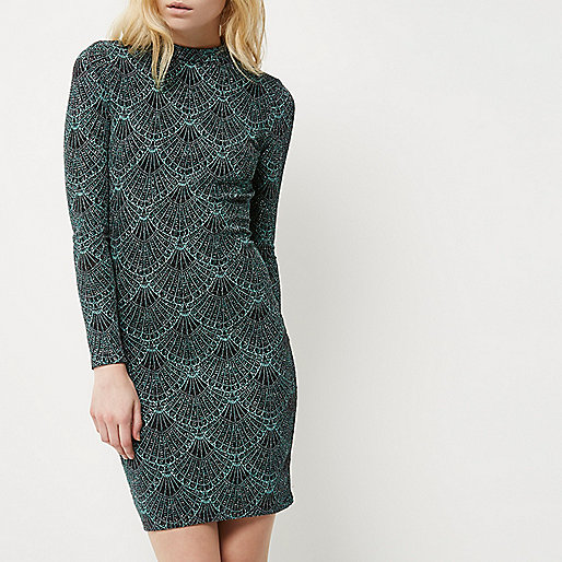 river island embossed shopper bag,jacques-vertuk Uae Green sparkly turtleneck mini dress Dresses Sale women