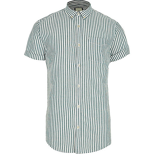 river island new collection,jacques-vertuk Ladies Jeans Uk Green stripe short sleeve slim Oxford shirt Short Sleeve Shirts Shirts men