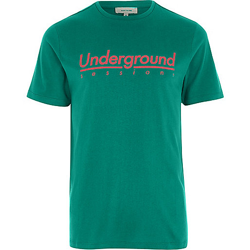 jacques-vertuk Green 'underground sessions' slim fit T-shirt 302842 men T-Shirts / Vests T-shirts