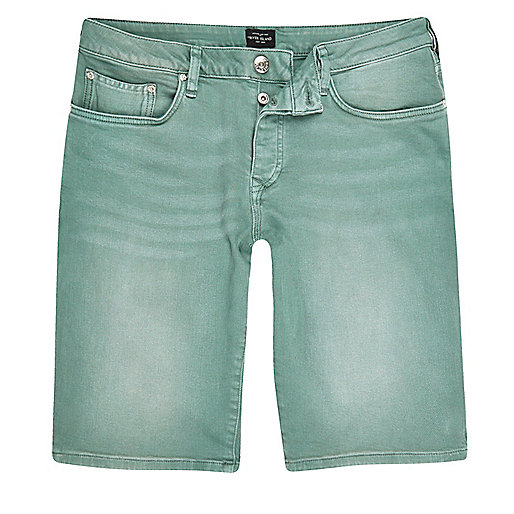 jacques-vertuk Green wash slim fit denim shorts 299587 men Shorts