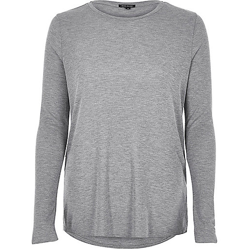 river island rings,jacques-vertuk Online Grey basic long sleeve top women 686342