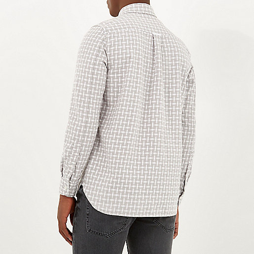 river island tapered jeans,jacques-vertuk Shopping Grey basket weave check shirt Shirts Sale men