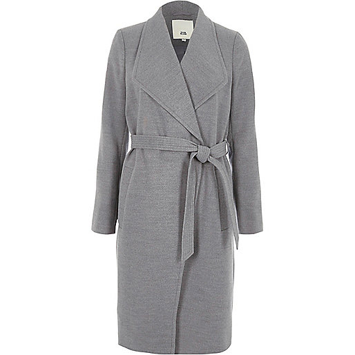 jacques-vertuk Grey belted robe coat 702317 women Coats / Jackets Coats