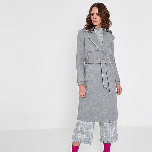 river island clothing online,jacques-vertuk Ireland Grey belted trench coat women 702762