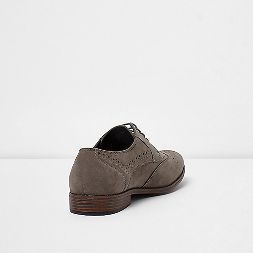 about river island,jacques-vertuk Satin Grey brogues Shoes Shoes / Boots men