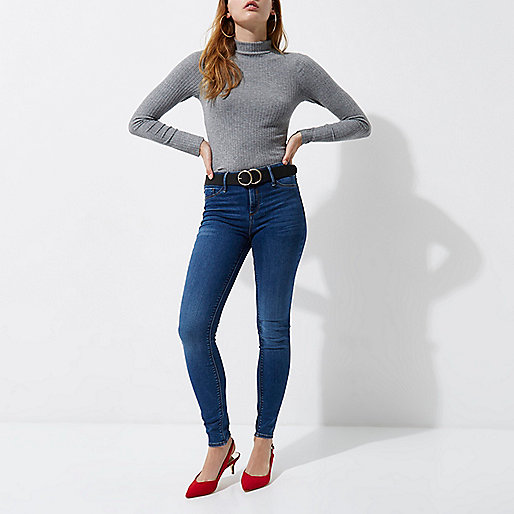 gold platform heels river island,jacques-vertuk Womens Denim Shirt Grey brushed rib high neck sweater Plain T-Shirts / Tanks T-Shirts & Tanks Tops women