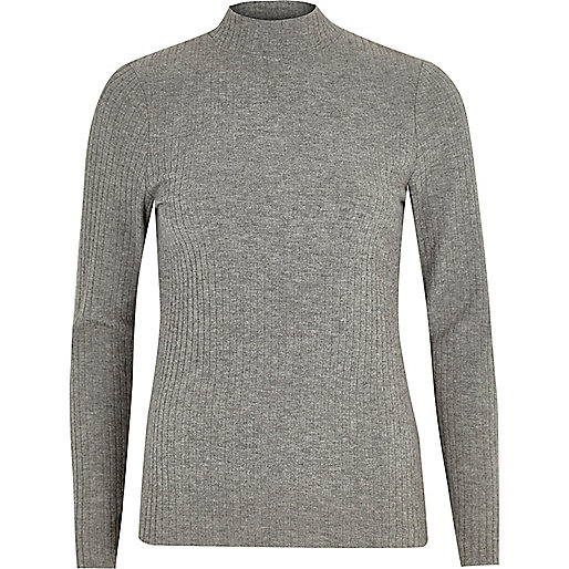 river island slip dress,jacques-vertuk Stores Grey brushed rib high neck sweater women 707521