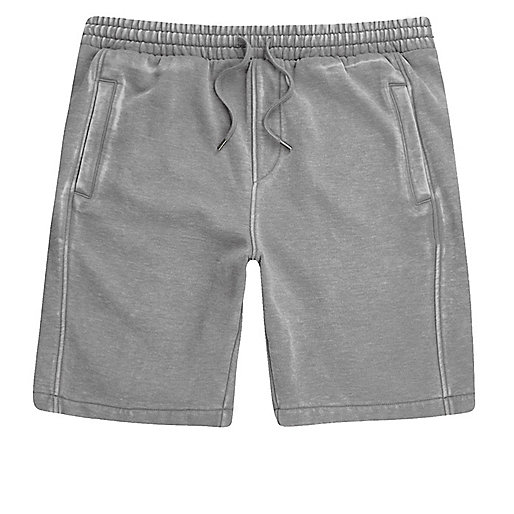 jacques-vertuk Grey burnout jersey shorts 301366 men Shorts Casual Shorts