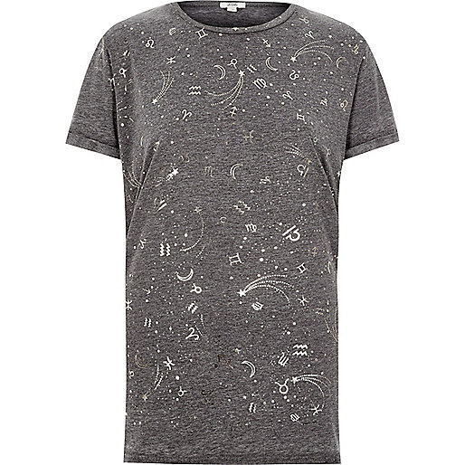 river island desert boots,jacques-vertuk UK Sale Grey burnout star sign boyfriend T-shirt women 707783