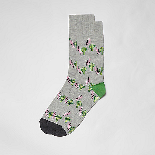 jacques-vertuk Grey cactus socks 301446 men Underwear Socks