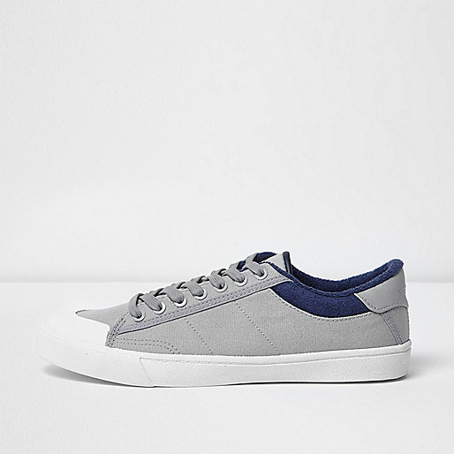 jacques-vertuk Grey canvas plimsolls 299399 men Shoes / Boots Trainers