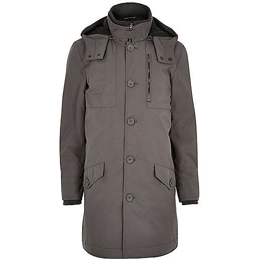 size 2 heels river island,jacques-vertuk London Grey casual long parka jacket men 287399