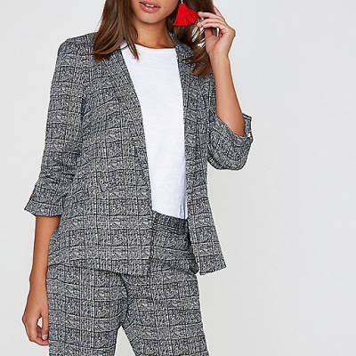 sandals from river island,jacques-vertuk Sale Grey check bar cuff blazer women 709839