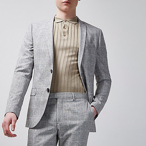 river island leather dress,jacques-vertuk Clothing Ltd Grey check print skinny fit suit pants Suits Sale men