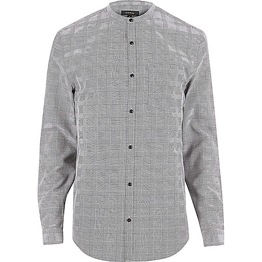 river island flat boots,jacques-vertuk Dresses Online Grey check slim fit grandad shirt Shirts Sale men