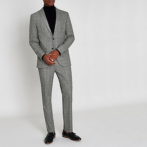 river island sandals wide fit,jacques-vertuk Canada Grey check stretch slim fit suit pants Suit Pants Suits men