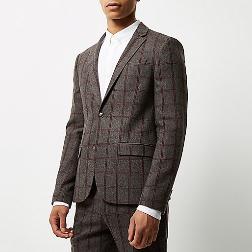 neon pink dress river island,jacques-vertuk South Africa Grey checked cropped skinny suit jacket men 295177