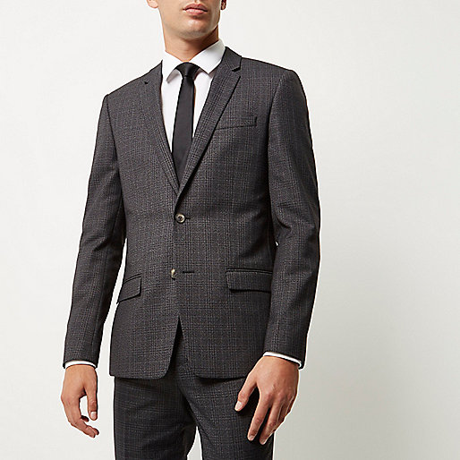 river island duster coat,jacques-vertuk Shop Sale Grey checked skinny suit jacket Suits Sale men