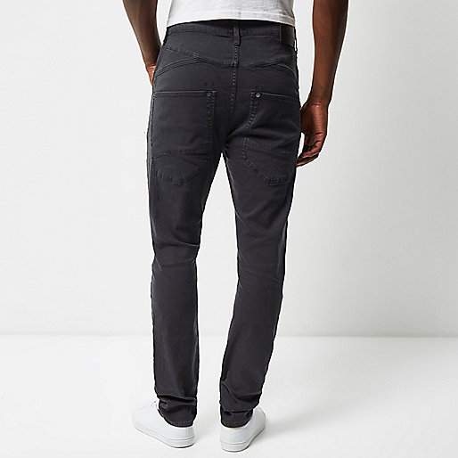 river island black,jacques-vertuk UK Sale Grey Chester skinny tapered jeans men 293894