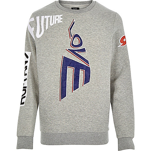 jacques-vertuk Grey Christopher Shannon slogan sweatshirt 287632 men Hoodies / Sweatshirts