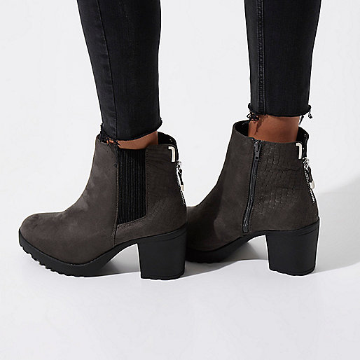 river island yellow heels,jacques-vertuk Black Coat Grey chunky block heel ankle boots Boots Shoes / Boots women