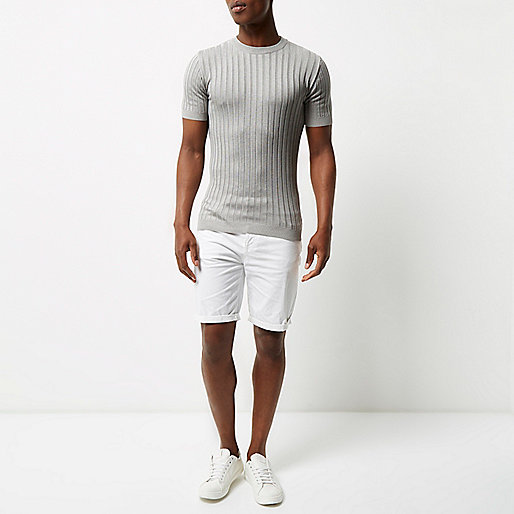 river island grey dress,jacques-vertuk Online Nederland Grey chunky ribbed muscle fit T-shirt T-Shirts / Tanks Sale men