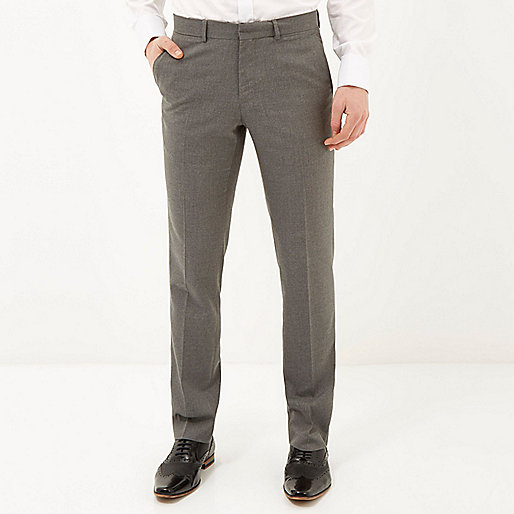 jacques-vertuk Grey classic smart slim fit pants 266307 men Trousers