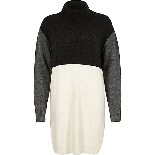 river island small black purse,White Kimono jacques-vertuk Grey color block knitted sweater dress Knitwear Sale women