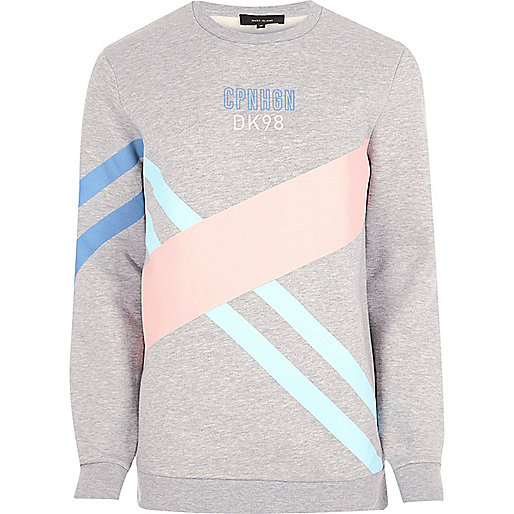 jacques-vertuk Grey color blocked sweatshirt 299280 men Hoodies / Sweatshirts