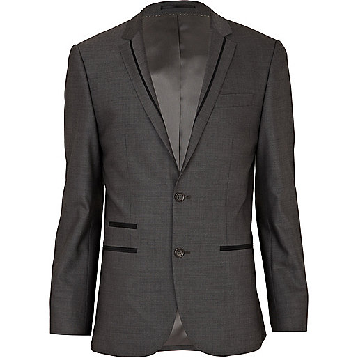 river island blue wool coat,jacques-vertuk South Africa Grey contrast wool-blend slim suit jacket men 262122