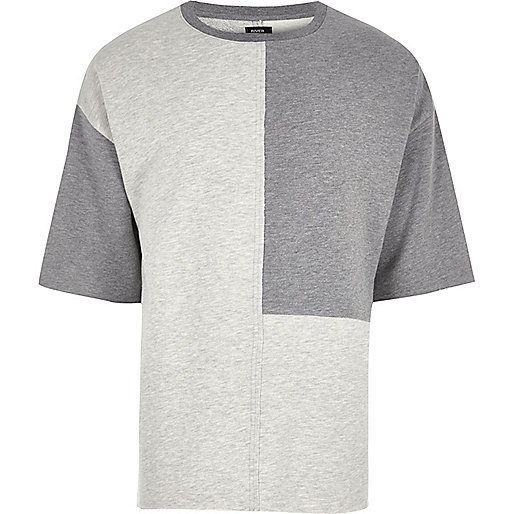 jacques-vertuk Grey Design Forum color block T-shirt 299609 men T-Shirts / Vests