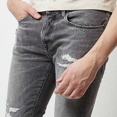 river island black shoes mens,jacques-vertuk Clothes And Shoes Grey distressed Danny super skinny jeans Jeans Sale men