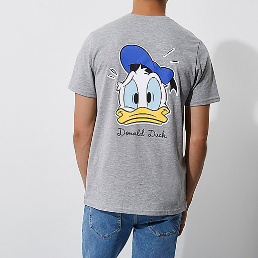 river island white trousers,Two Piece Outfits jacques-vertuk Grey Donald Duck print T-shirt T-shirts T-Shirts / Tanks men